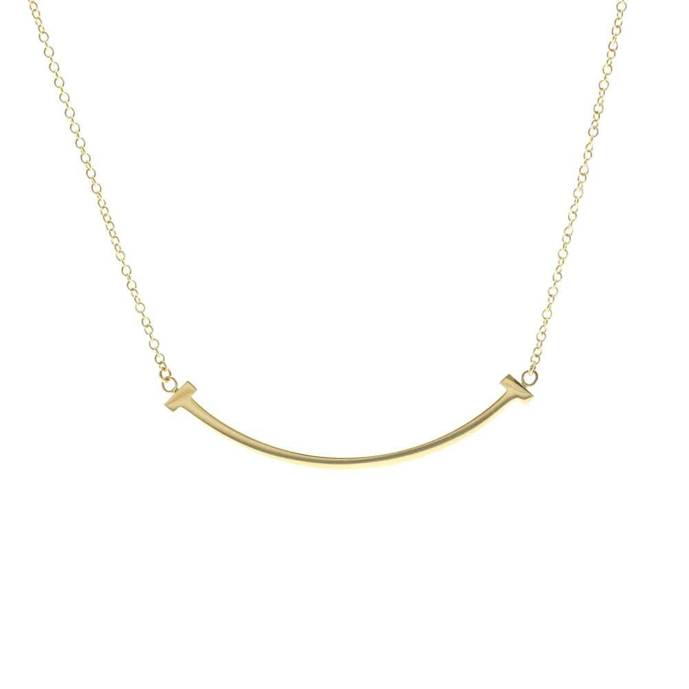 Tiffany Tiffany T Smile Necklace Small Yellow Gold (18K) No Stone Men,Women F...